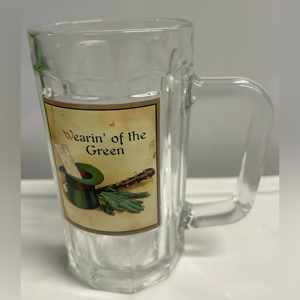 Nantucket Home Glass Beer Stein Mug Wearin’ of the Green Hat St Patrick’s Day
